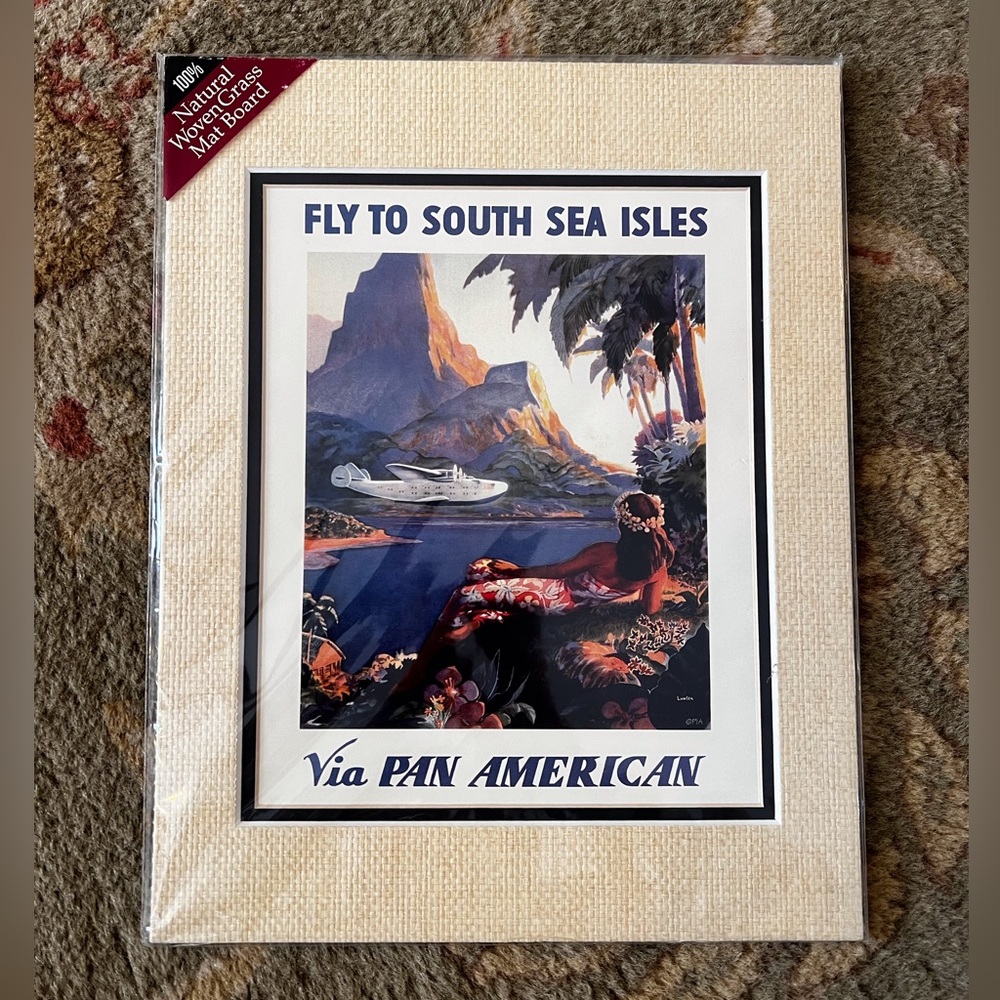 New “Fly to the South Seas” double matted print